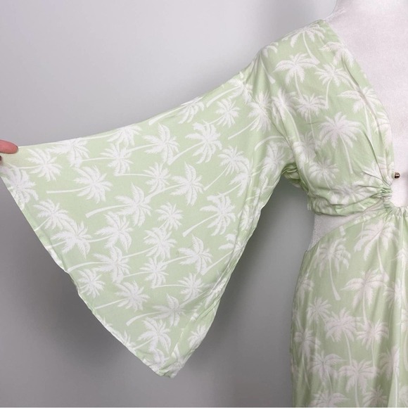 Lovers and Friends Maysa Kimono Dress Palm Tree Print Size M - Picture 5 of 14